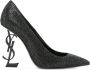 Saint Laurent Zwarte Leren Pumps met Studs Black Dames - Thumbnail 1