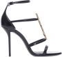 Saint Laurent Zwarte Leren Sandalen Black Dames - Thumbnail 1