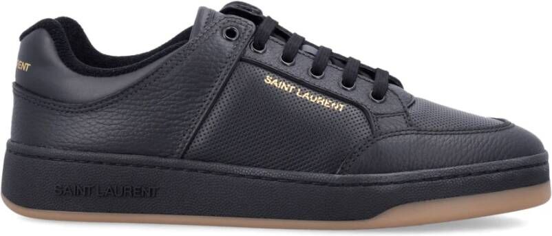 Saint Laurent Zwarte Leren Sneakers SL 61 Black Heren