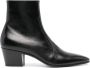 Saint Laurent Zwarte leren Texaanse laarzen Black Heren - Thumbnail 1