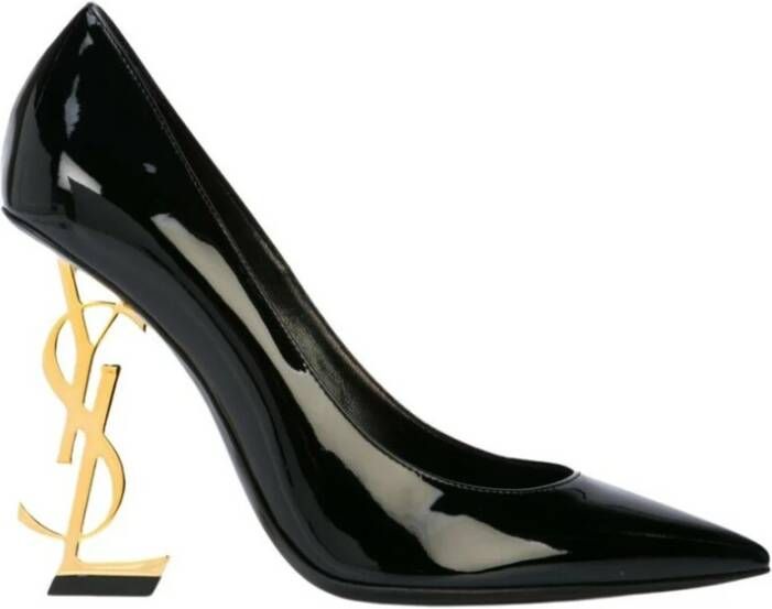 Saint Laurent Opyum Pumps in Patent Leather with Gold-tone Heel