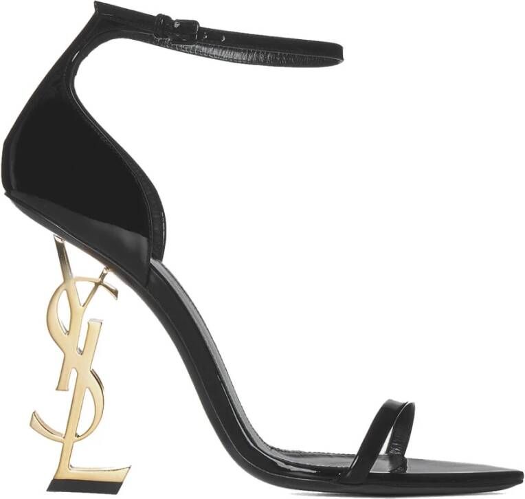 Saint Laurent Zwarte Opyum Sandalen Black Dames