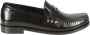 Saint Laurent Zwarte platte loafer moc schoenen Black Heren - Thumbnail 1