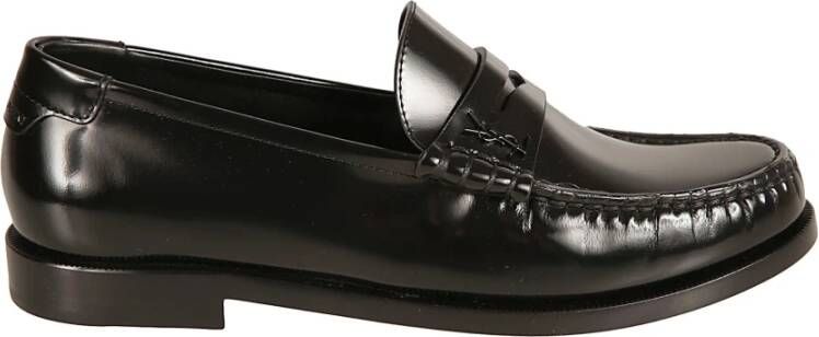 Saint Laurent Zwarte Loafers Regular Fit Geschikt voor alle temperaturen 100% leer Black Dames