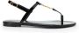 Saint Laurent Zwarte platte sandalen elegante stijl Black Dames - Thumbnail 1