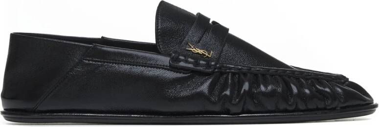 Saint Laurent Zwarte platte schoenen Black Heren