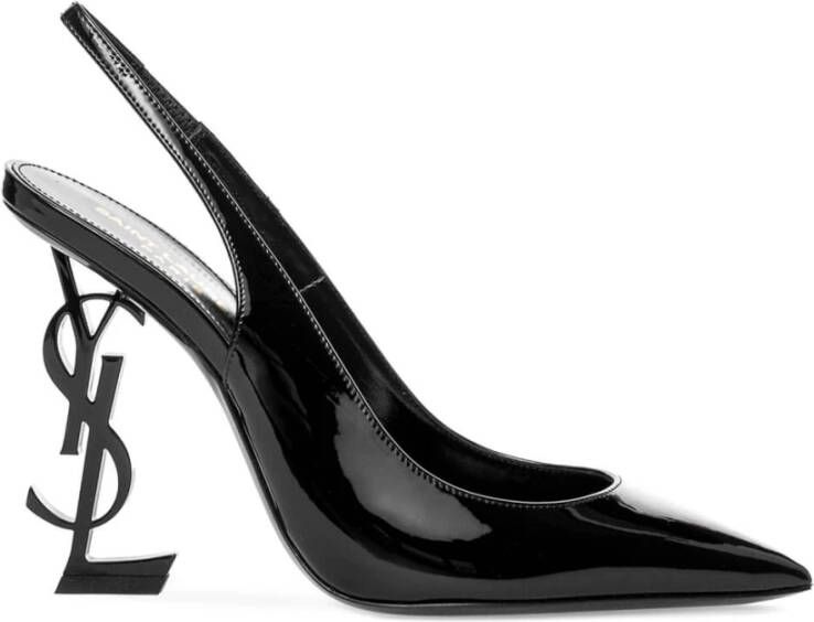 Saint Laurent Zwarte Slingback Pumps Black Dames