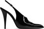 Saint Laurent Zwarte Slingback Pumps van Lakleer Black Dames - Thumbnail 1