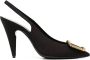 Saint Laurent Zwarte Sulpice Slingback Pumps Black Dames - Thumbnail 1