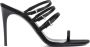 Saint Laurent Zwarte Textiel Sandalen met YSL-charms Black Dames - Thumbnail 1