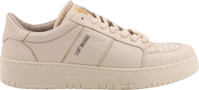 Saint Sneakers Beige Leren Sneakers Beige Heren