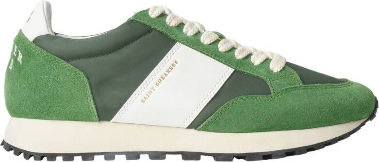 Saint Sneakers Groene Suède Sneakers Aw24 Green Heren