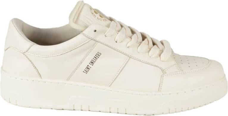 Saint Sneakers Klassieke Leren Sneakers Beige Heren