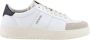 Saint Sneakers Witte Leren Sneakers met Kleurrijk Contrastband White Heren - Thumbnail 3