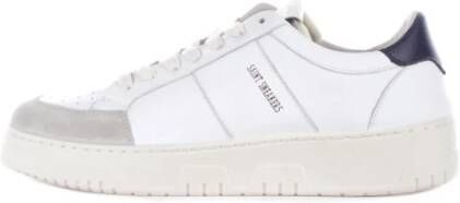 Saint Sneakers Leren sneakers met suède inzetstukken White Heren