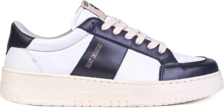 Saint Sneakers Witte zwarte leren sneakers White Heren