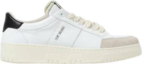 Saint Sneakers Witte Leren Sneakers met Kleurrijk Contrastband White Heren