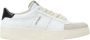 Saint Sneakers Witte Leren Sneakers met Kleurrijk Contrastband White Heren - Thumbnail 1