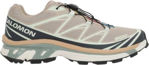 Salomon Beige Low-Top Mesh Sneakers Multicolor Dames