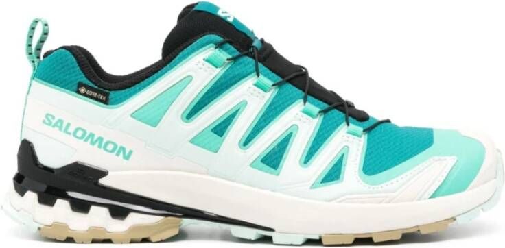 Salomon Groene Aqua Sneakers Waterdicht Gore-Tex Blue Dames