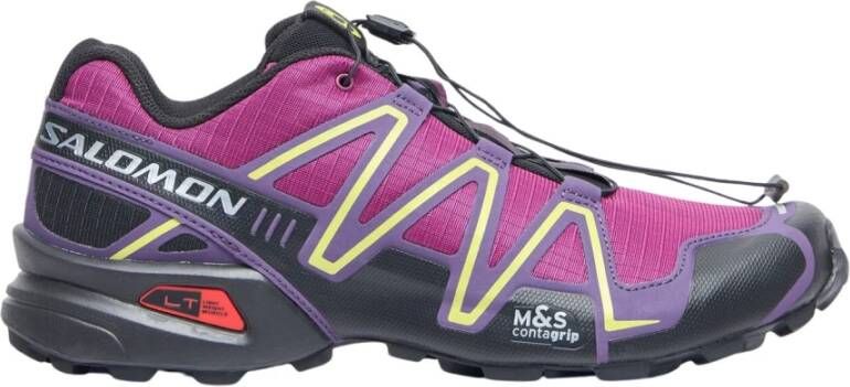 Salomon Lichtgewicht Gepolsterde Sneakers met Contragrip™ Zool Purple Heren