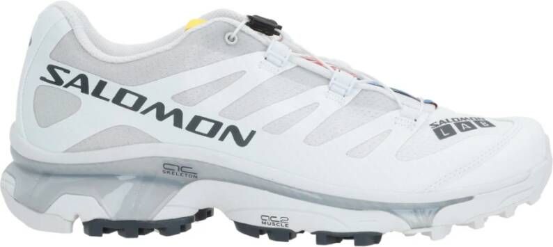 Salomon Lichtgrijze mesh sneakers met witte details White Heren