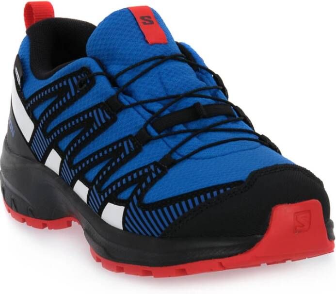 Salomon XA Pro V8 CSWP Junior Trailrunningschoenen blauw zwart