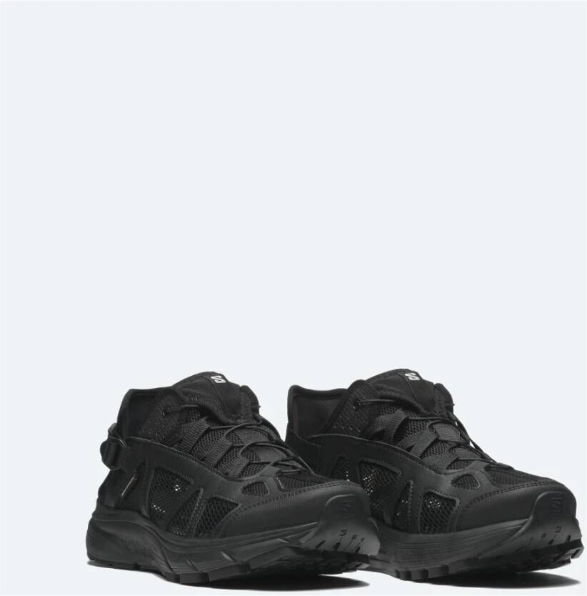 Salomon Zwarte Mesh Sneakers met Quicklace Sluiting Black Heren