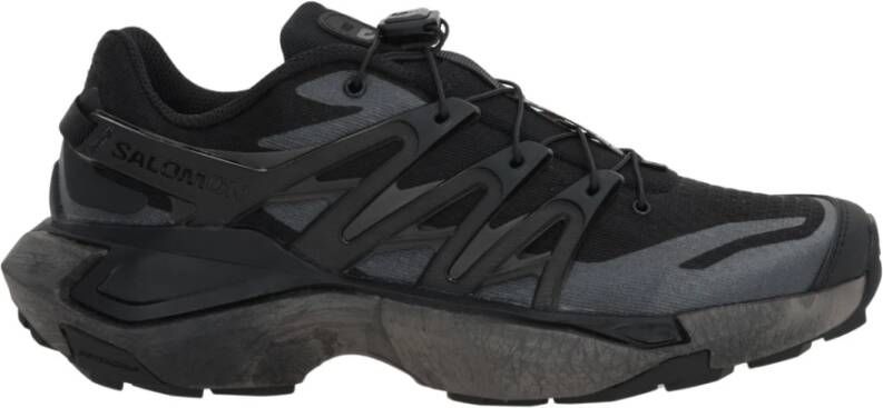 Salomon Zwarte Mesh Sneakers met Rubberdetails Black Dames