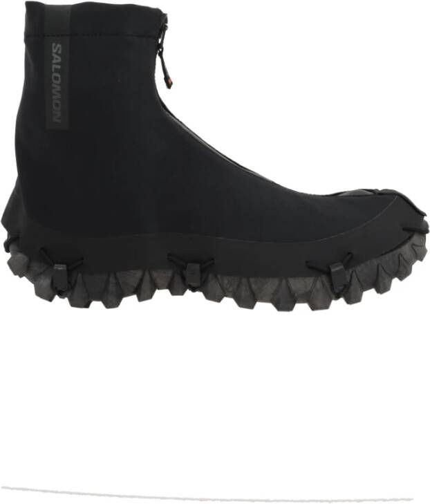 Salomon Zwarte Slip-On Sneakers met Afneembare Gaiter Black Dames