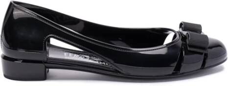 Salvatore Ferragamo Zwarte platte schoenen Vara Jelly Black Dames