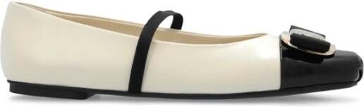 Salvatore Ferragamo Ballet Flats Zina Toe Beige Dames