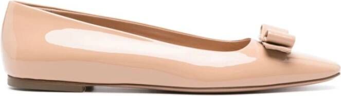 Salvatore Ferragamo Beige Ballerina Schoenen voor Vrouwen Beige Dames