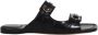 Salvatore Ferragamo Bruin leren slippers Black Dames - Thumbnail 1