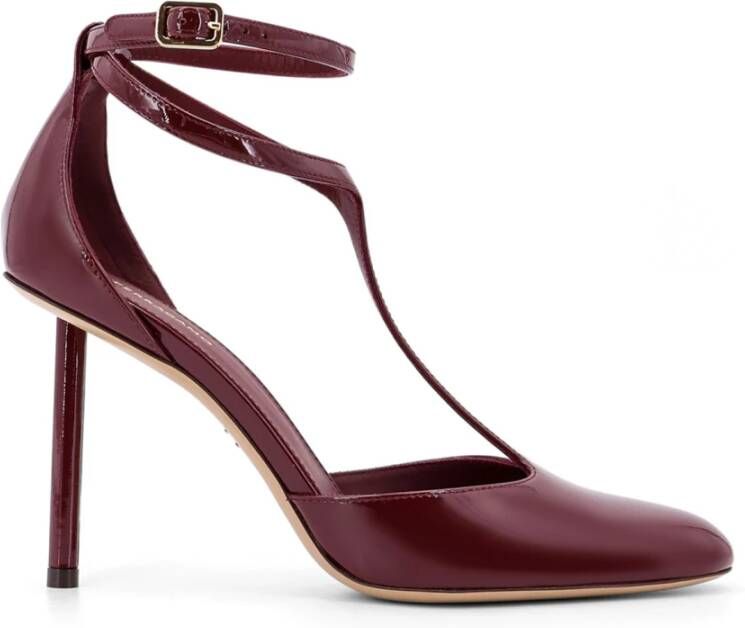 Salvatore Ferragamo Bruine Stiletto Pumps met Verstelbare Band Brown Dames