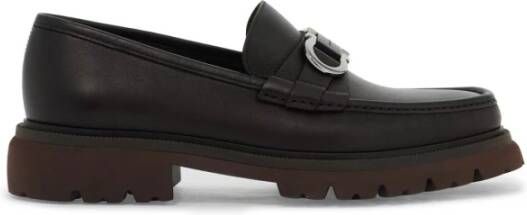 Salvatore Ferragamo Chunky Sole Gancini Loafers Brown Heren