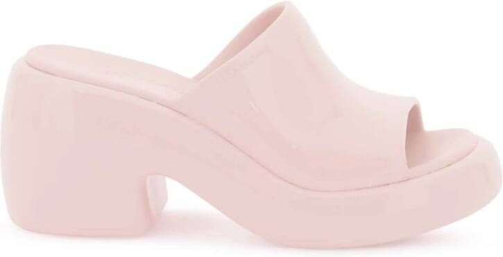 Salvatore Ferragamo Chunky Sole Heeled Mules Pink Dames