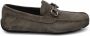 Salvatore Ferragamo Grijze Suede Gancini Bit Driver Loafers Gray Heren - Thumbnail 1