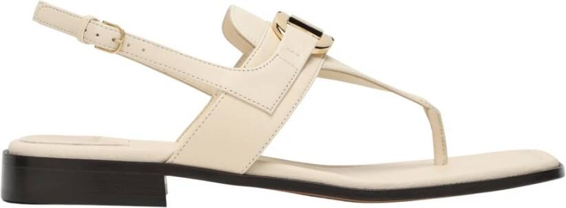 Salvatore Ferragamo Dubbele Gancio Ornament Sandaal Beige Dames