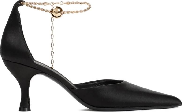 Salvatore Ferragamo Zwarte Hak Ferragamo Dana 70T Black Dames