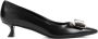 Salvatore Ferragamo Zwarte Leren Pumps Met Puntige Neus Black Dames - Thumbnail 4