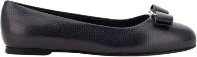 Salvatore Ferragamo Elegante Ballerina Flats Black Brown Black Dames