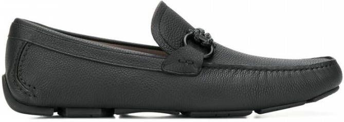 Salvatore Ferragamo Zwarte Front 4 Mocassins Black Heren