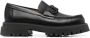 Salvatore Ferragamo Florian Square-Toe Leren Loafers Zwart Black Heren - Thumbnail 1