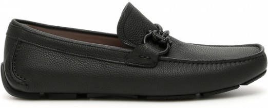 Salvatore Ferragamo Zwarte Front 4 Mocassins Black Heren