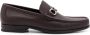 Salvatore Ferragamo Gancini Detail Leren Loafer Brown Heren - Thumbnail 1