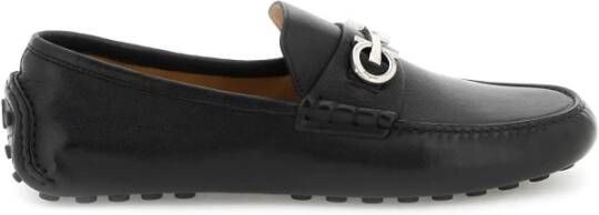 Salvatore Ferragamo Zwarte Loafers Regular Fit Geschikt voor alle temperaturen 100% leer Black Heren