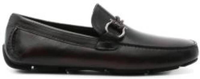 Salvatore Ferragamo Gancini-ornament loafers Brown Heren