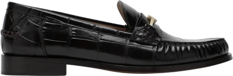 Salvatore Ferragamo Harry Croc Loafer Schoen Black Dames