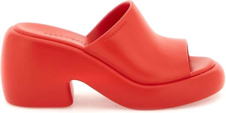 Salvatore Ferragamo Heeled Mules Red Dames